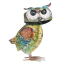 Iron Garden Owl Statue Standing Animal Ornaments Table Sculpture Decorations