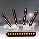2PCS 12 LED Car Motorcycle Flowing Water Tail Brake Lights Turn Light Blinker