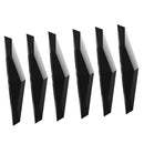 6pcs Car Door Anti Collision Bumper Strips Stickers Universal Black