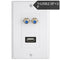 3Ports HDMI Ethernet USB 2.0 Port RCA Coaxial Wall Plate Jack Socket Panel