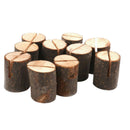 10x Wedding Decoration Wooden Name Place Card Holders Stump Shape Stand Table ME