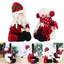 2pcs Red Wine Bottle Cover Santa Claus Christmas Home Party Decoration