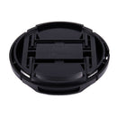 Black 62mm Center Pinch Design Front Lens Cap Cover