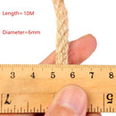 10M Twisted Burlap Jute Twine Rope Thick Natural Hemp Cord Sisal Rope 6mm