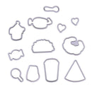 Lunch Metal Cutting Die Frame+Silicone Stamp Embossing Craft Scrapbooking