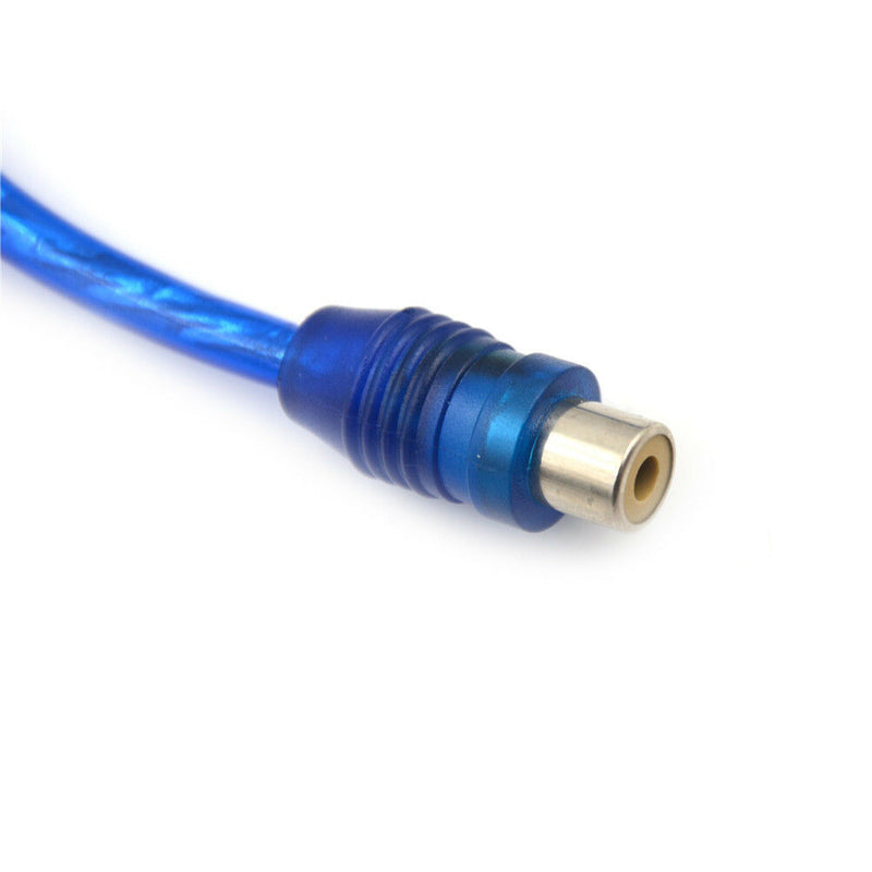 1 RCA Female To 2 Male Splitter Stereo Audio Y Adapter Cable Wire Connector JR