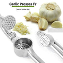 Stainless Steel Garlic Press Crusher Ginger Squeezer Mincer Kitchen Cooking Tool