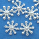 100pcs Snowflake Flatback Embellishments Christmas Craft  DIY Tools