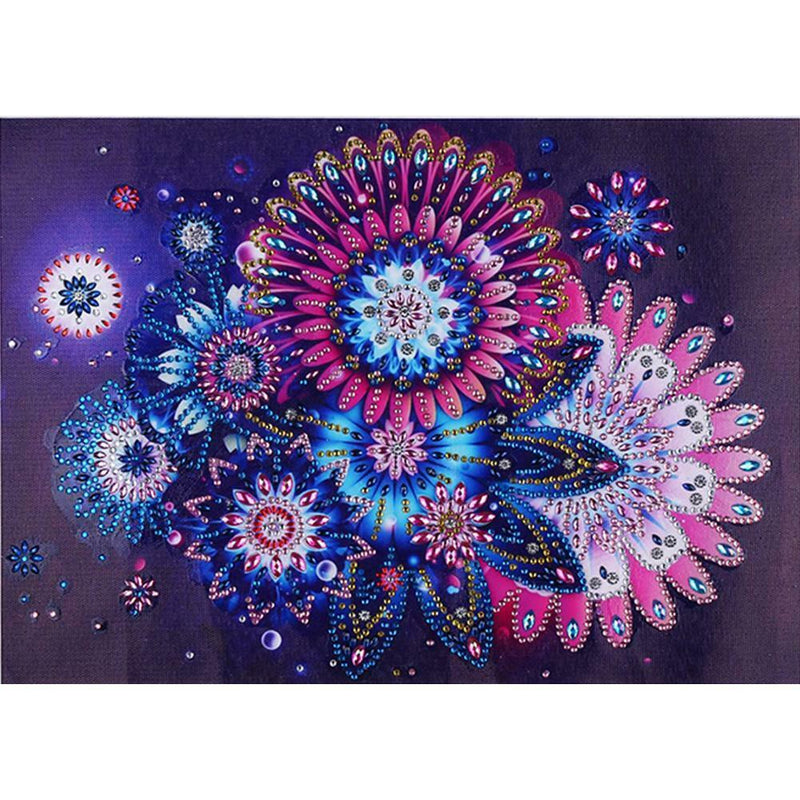 5D DIY Special Shaped Diamond Painting Gorgeous Flowers Cross Stitch Mosaic