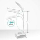 Desk Lamp, Night Light With Flexible Gooseneck Adjustable Brightness 3 Leve