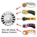 45Mm Wave Rotary Blade(Pack Of 10) Great Pinking Blade For Quilting,Scrap B U3T7