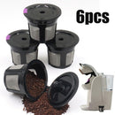 6Pcs Reusable Refillable K-Cup Coffee Filter Pod For Keurig K50&K55 Coffee