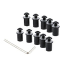 10 Pieces Universal Windscreen Windshield Bolts Screw Kit M5 5mm Bolt Black