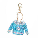 5Pcs DIY Xmas Keychains Diamond Painting Kits Keyring Bag Hanging Craft