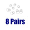 8 Pairs Silicone Ear Tips Earbuds Cover for Jabra Extreme Headset Left+Right