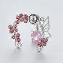 Rosa Schmetterling Bauch Ring oben nach unten Nabel piercing reverse 14G Blu 3C