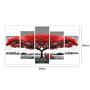 Red Tree 5D DIY Full Drill Diamond Painting 5-picture Combination Craft Kit