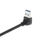 Up 90+Down 90Angle USB 3.0 Male to Female Data Sync Extension Cable