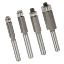 1/4" & 5/16" & 3/8" & 1/2" Bearing Diameter Flush Trim Pattern Router Bit