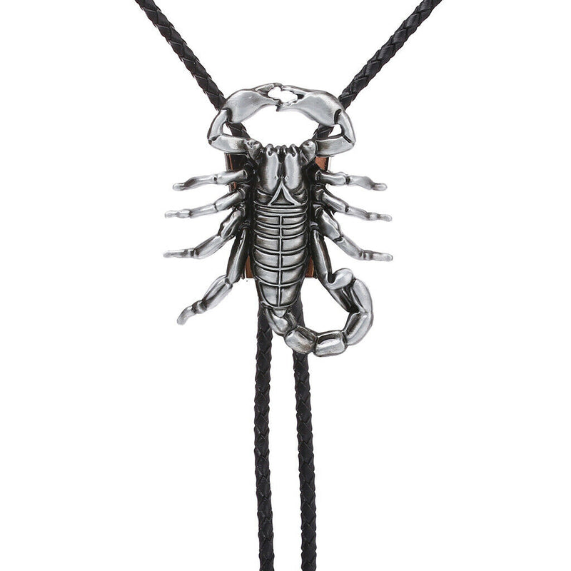 Men Plated Scorpion Bolo Tie Western Cowboy Necktie Novelty Pendant Ornament