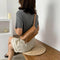 Fashion PU Shoulder Bag Women Pure Fanny Chest Crossbody Pack (Light Brown)