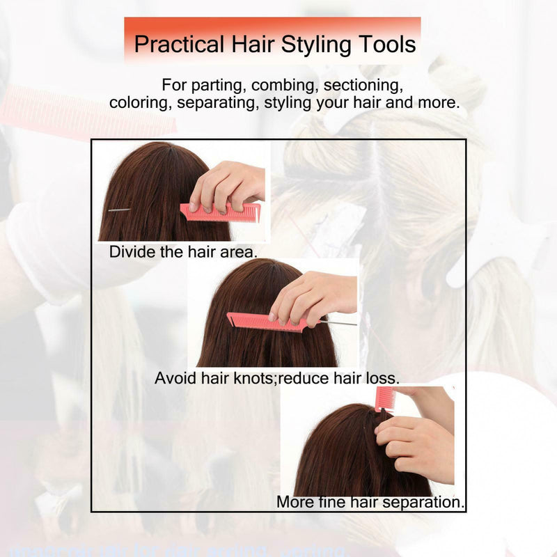 3pcs Professional Weaving Highlighting Foiling Hair Comb Salon Styling