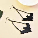 Black Bat Vampire Earrings Chic Gothic Halloween Fashion Jewellery