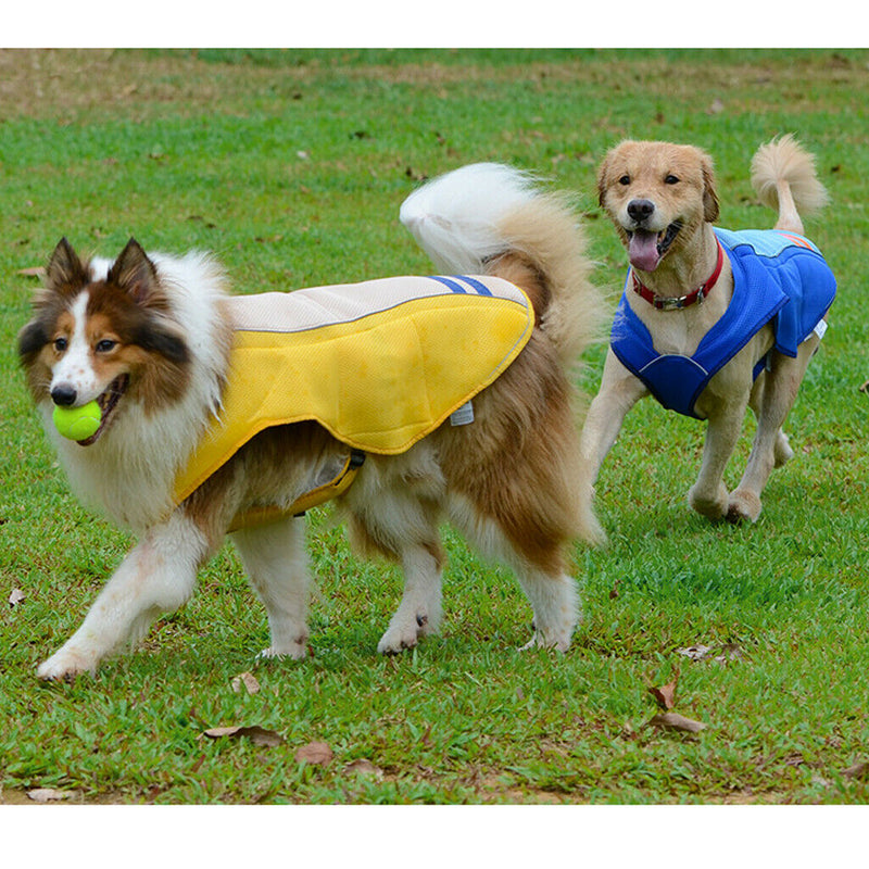 Pet Dog Puppy Cooling Vest Pet Evaporative Jacket for Pet Dog Cat Yellow-XS