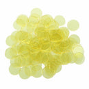 100pcs Clear Yellow Plastic Bingo Chips 1.9cm