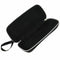 Artificial Leather Sunglasses Eyeglasses Zipper Case with Strap Black