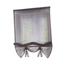Solid Gray Roman Curtains Sheer Window Shade Blinds (Rod Pocket 120x155cm)