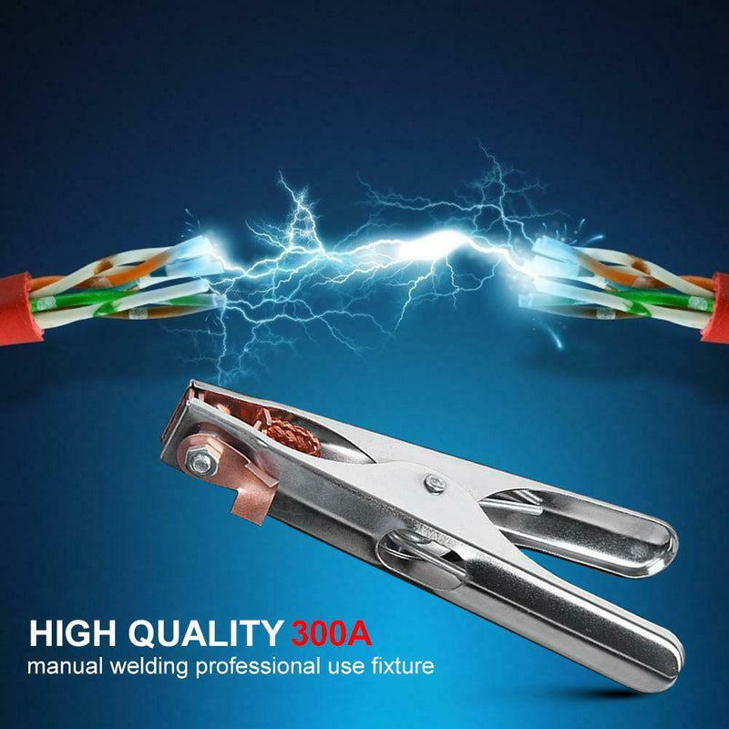 300A Earth Ground Cable Cord Clip Clamp Welding Manual Welder Electrode Holder