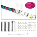 95pcs 10mm Solderless 4Pin Connector Clip for 5050 RGB LED Strip Light Power