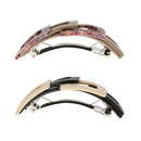 2Pcs French Barrette Leopard Print Hair Clip Bands Hair Accessories