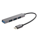 4 Ports USB 3.1 To USB-C Adapter Type-C Hub For Mobile Phone Laptop Gray