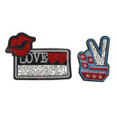5Pcs Embroidered Star M Patch DIY Applique Iron On Fabric Bag Patches Sewing