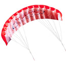 Dual Line Stunt Parafoil Parachute Rainbow Sports Beach Kite (Red)
