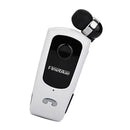 Portable Wireless Bluetooth 4.0 Headset Clip BT Earphones with Mic White