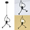 Iron Pendant Light Adjustable Rope Minimalist Hanging Lightings Industrial