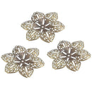 30 Bronze Tone Filigree Flower Wraps Connectors 43mm