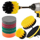 12 Piece Drill Brush Scrub Pads Power Scrubber Brush with Extended Long Att
