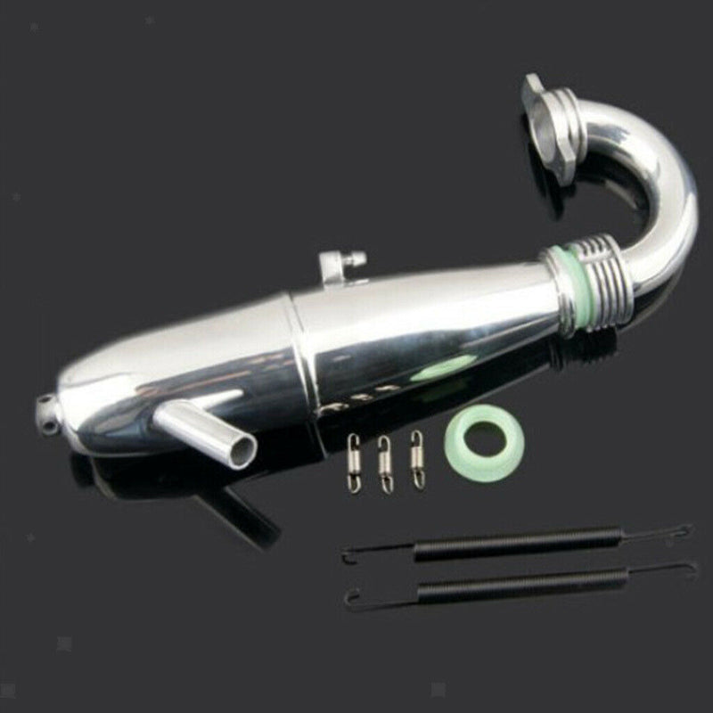 Aluminum Exhaust Pipe Tubing & Header for 1/8 Nitro Gas Engine RC Car Buggy