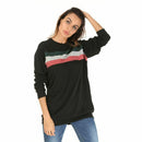 Women's Long Sleeve T Shirts Stitching Casual Loose Pullover Tunic Tops O N