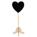 10 Wooden Heart Blackboard Chalkboard Stands Wedding Table Number Decor 9.5"
