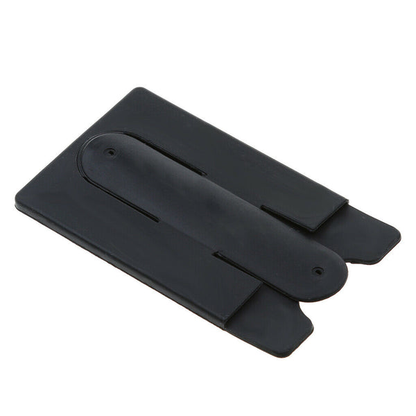 15 Pcs 2 in 1 Silicone Phone Adhesive Holder Credit Card Pouch Stand Black