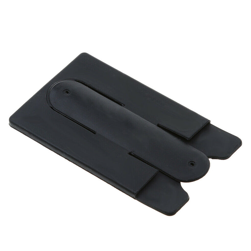15 Pcs 2 in 1 Silicone Phone Adhesive Holder Credit Card Pouch Stand Black