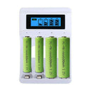 For AA AAA NiMH NiCd Rechargeable Batteries 4 Slots Smart USB Battery Charger