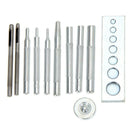 11 Set Craft Tool Die Punch Snap Rivet Setter Base Kit DIY Leather Craft