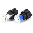 10Pcs T5 5050 LED Instrument Panel Cluster Dash Light Bulb Twist Socket White ME