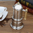 200Ml 4 Cups Stainless Steel Coffee Pot Moka Coffee Maker Teapot Filter Aut